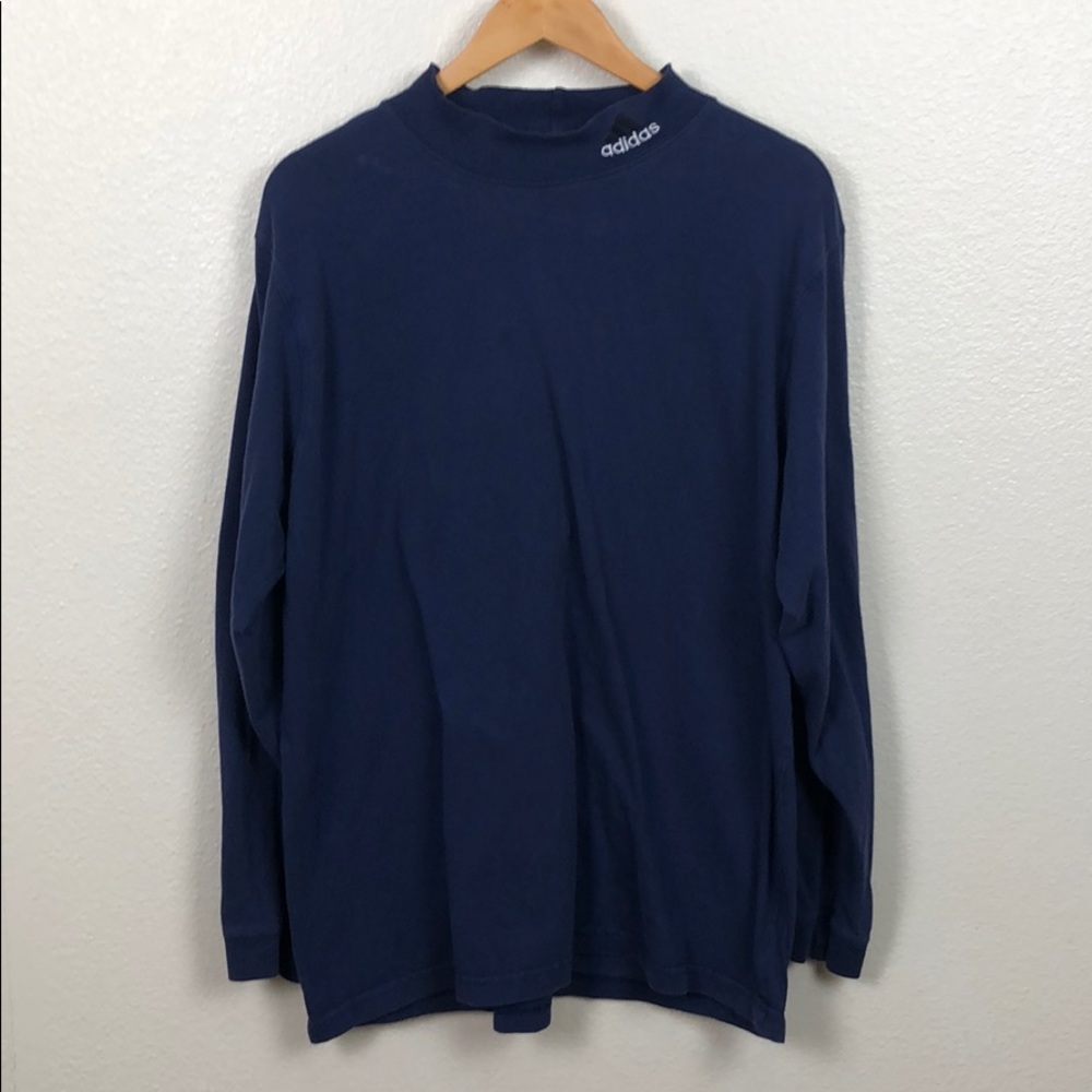 Vintage Made In USA Adidas Mock Turtleneck Shirt